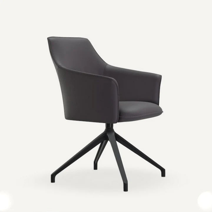 Leolux Drehstuhl Mara Cruz Leder Senso Castor,  Gestell Granite matt