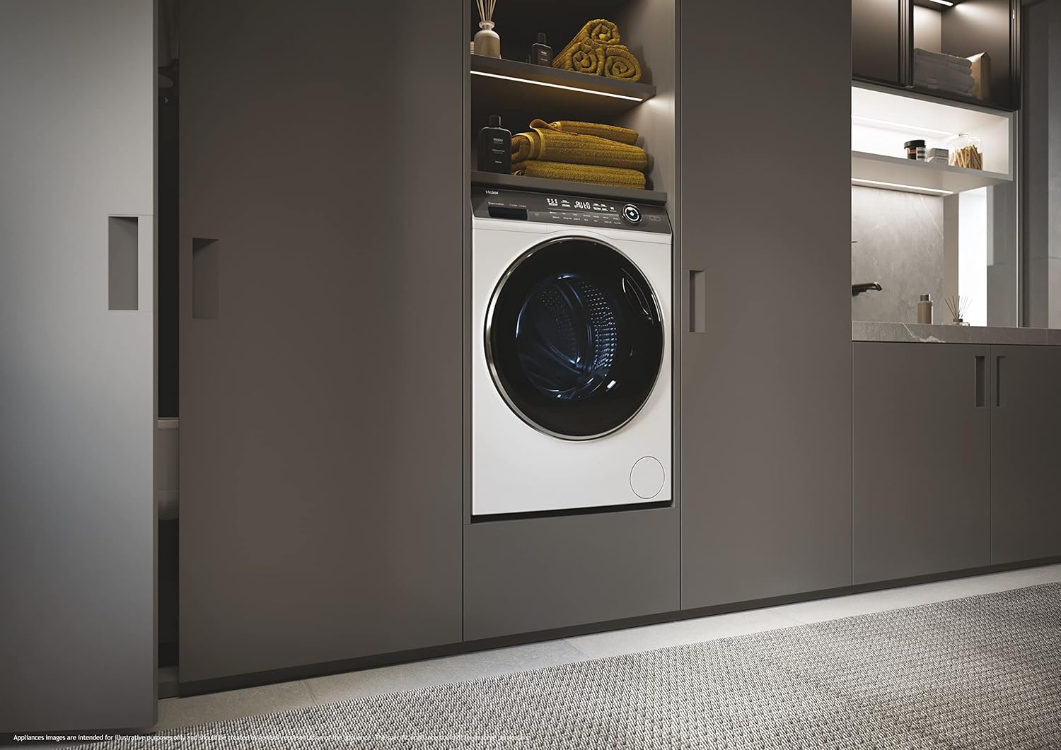 Haier I-PRO SERIE 7 HW80-B14979 Waschmaschine / 8 kg / A - beste Effizienz / Direct Motion Motor - absolut leise / XL-Trommel / Refresh-Dampfprogramm / Vollwasserschutz / ABT