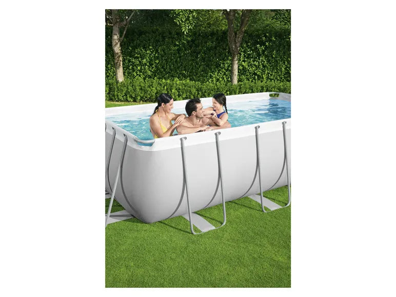 Power Steel™ Piscina con telaio in acciaio e pompa filtro, circa L 412 x P 201 x A 122 cm