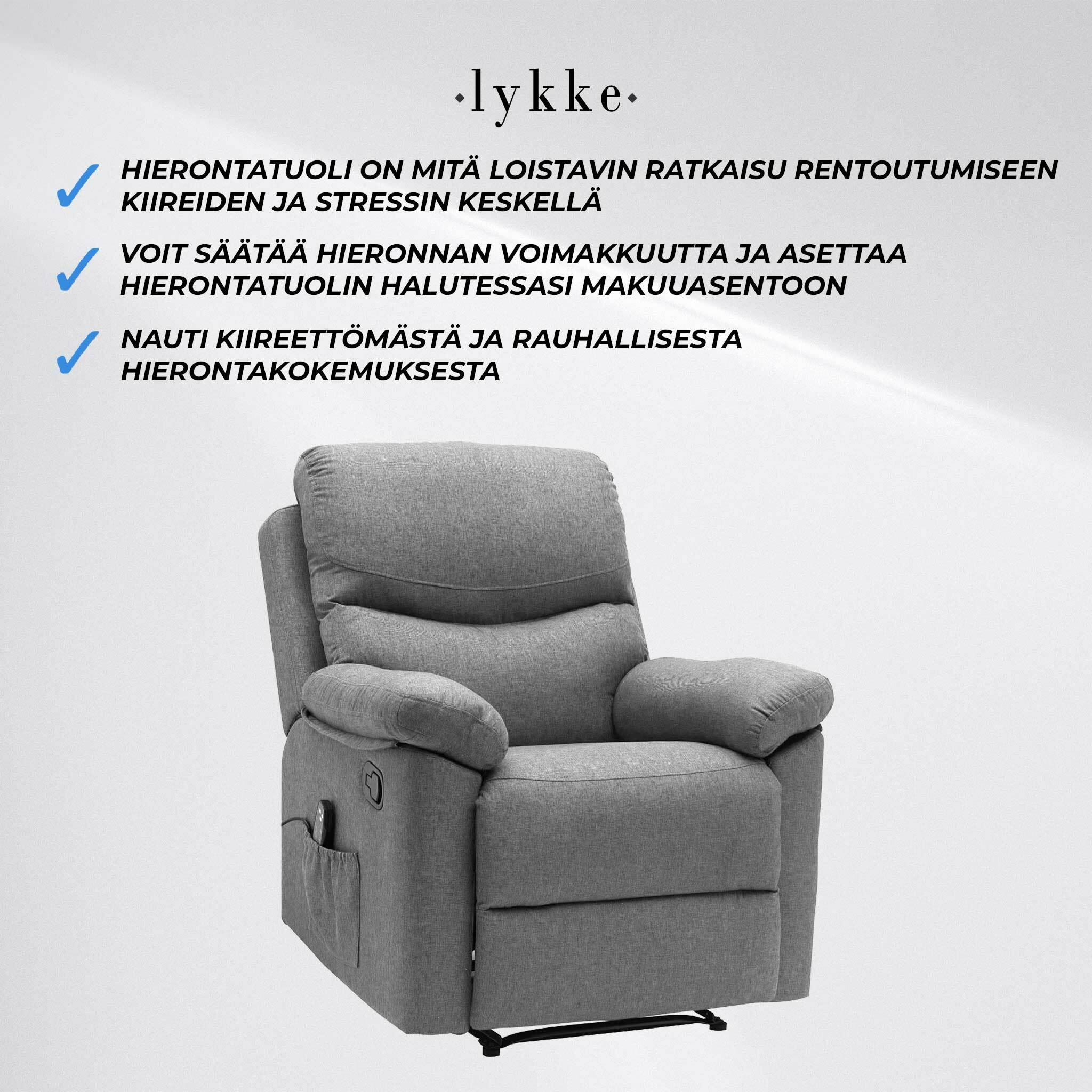 Lykke Massagestoel, grigio