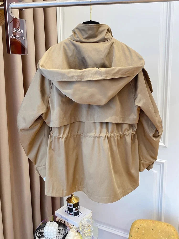Lozenda - Giacca leggera con cappuccio e tasche
