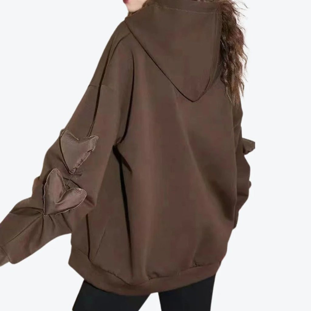 Lozenda - Felpe larghe in cotone con cappuccio e patchwork