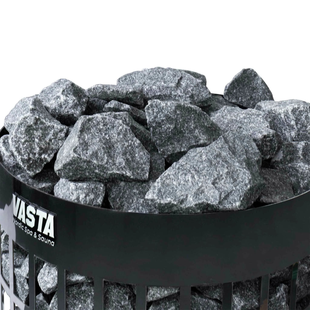 Vasta Stufa elettrica per sauna Ignite 8kW, controllo separato, 7-12m3, acciaio nero