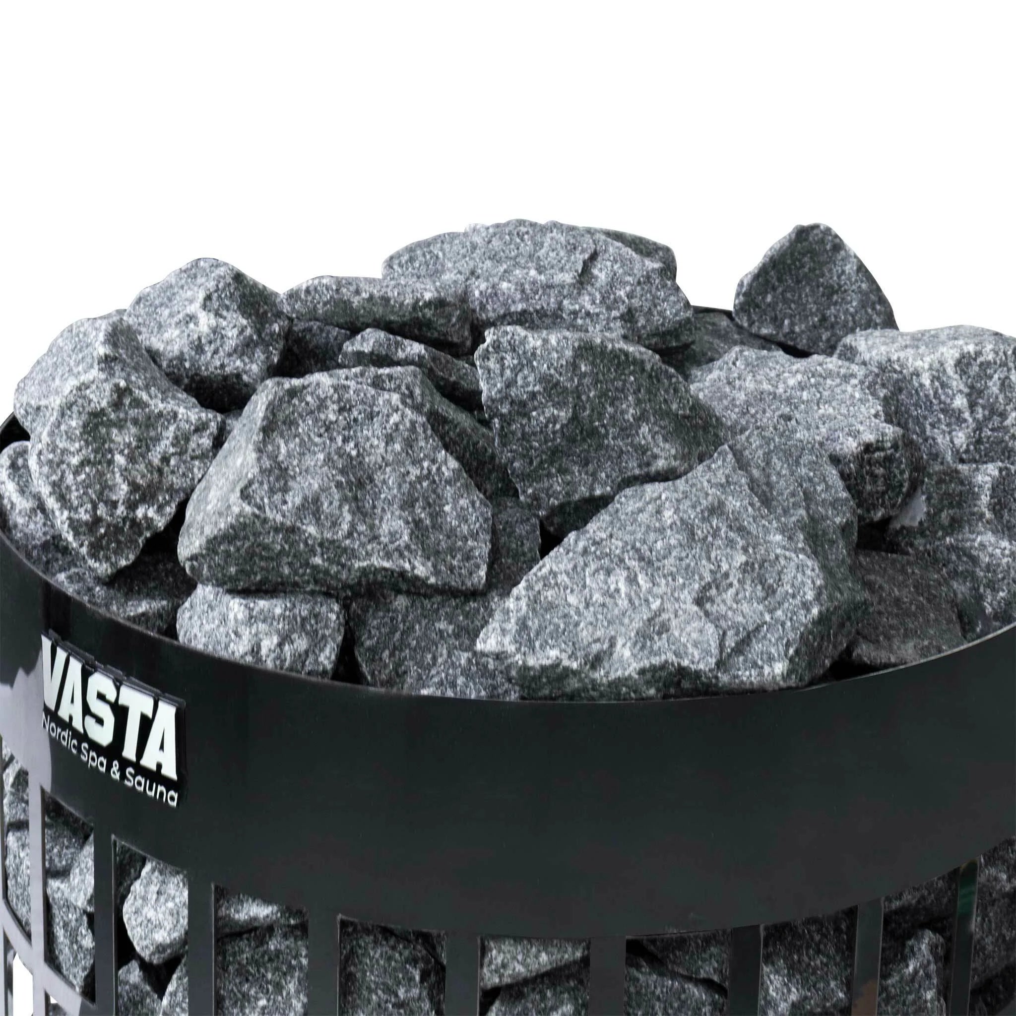 Vasta Stufa elettrica per sauna Ignite 8kW, controllo separato, 7-12m3, acciaio nero