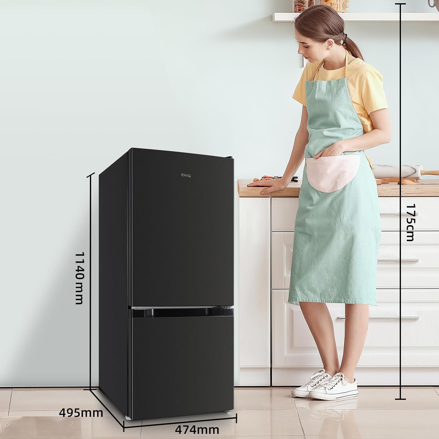 CHiQ Freestanding Fridge with Freezer