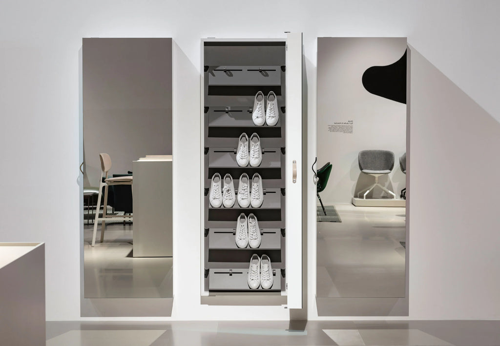 Kristalia BOXONE, Footbox italienischer Design Schuhschrank und Spiegel