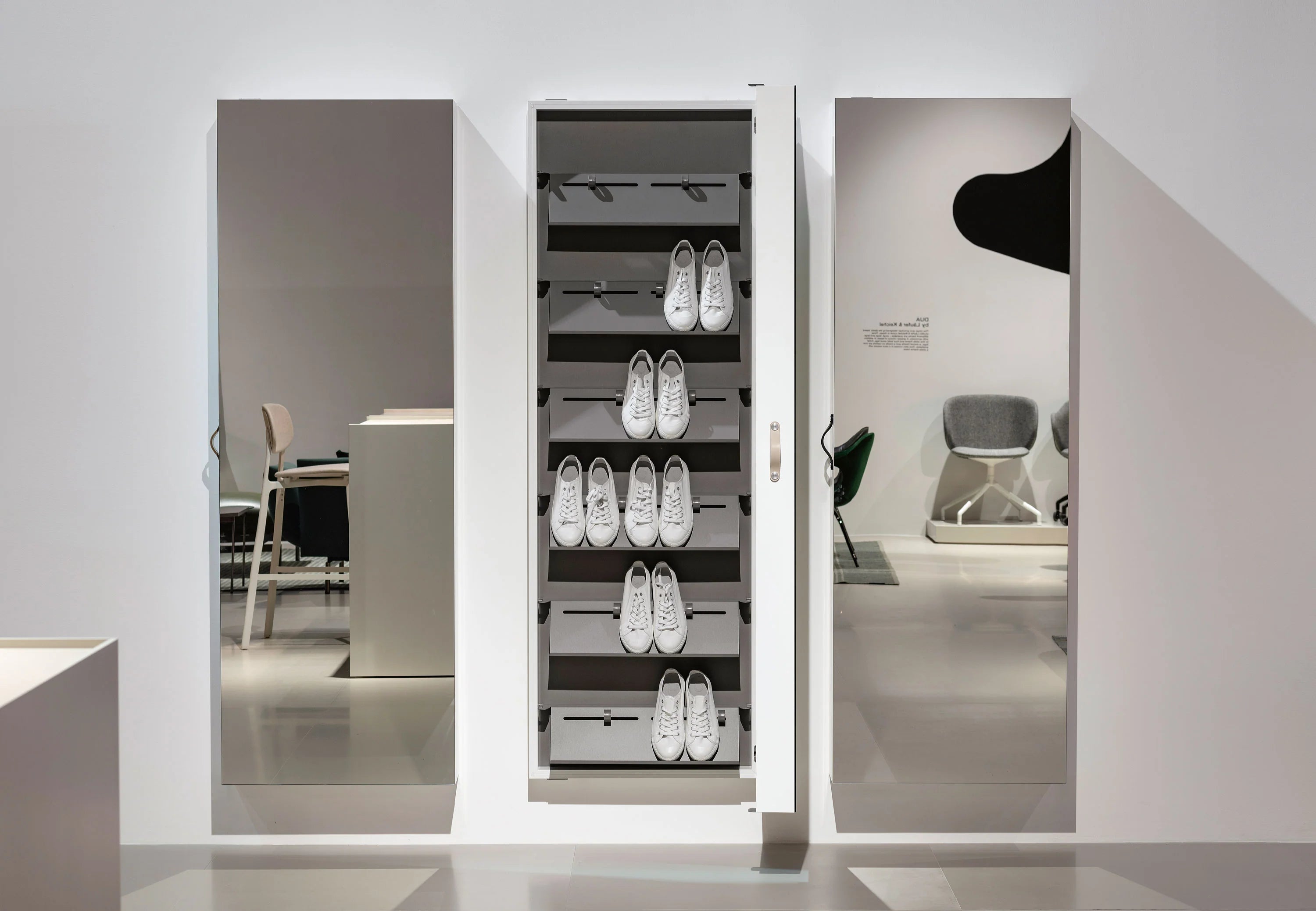 Kristalia BOXONE, Footbox italienischer Design Schuhschrank und Spiegel