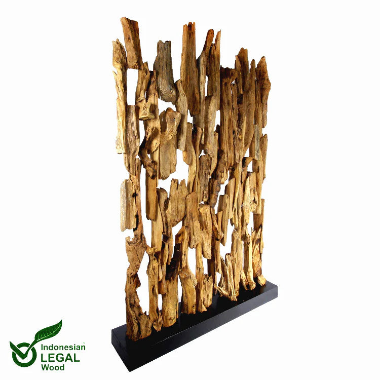 BELMIRO Design Holz Raumteiler  Breite 130 cm