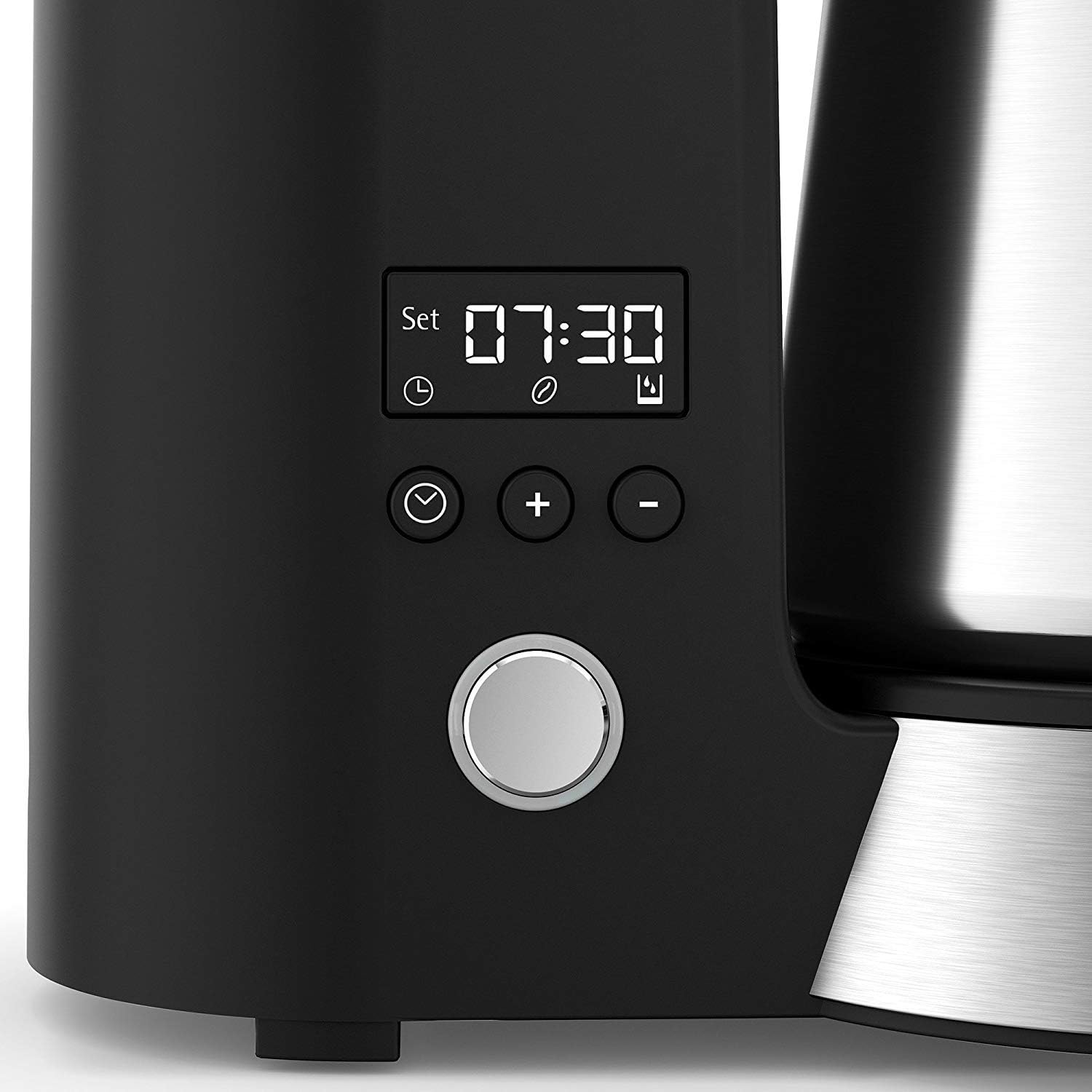 WMF Küchenminis Macchina da caffè con filtro Aroma, 870 Watt, Cromargan opaco e Tostapane 1 fetta a fessura lunga Küchenminis per Toast XXL, accessorio per panini, 7 livelli di doratura, protezione surriscaldamento 600W, Acciaio inox opaco