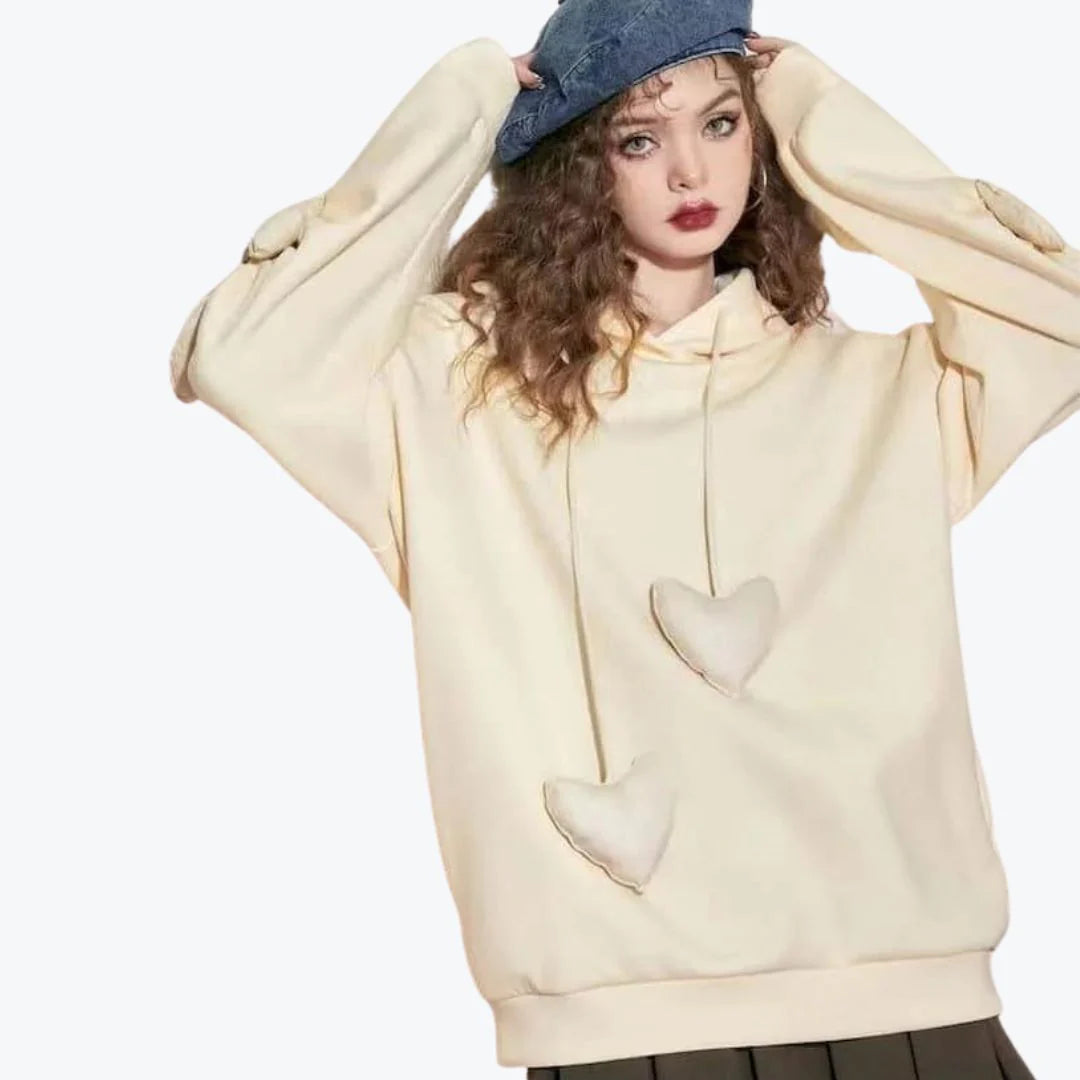 Lozenda - Felpe larghe in cotone con cappuccio e patchwork