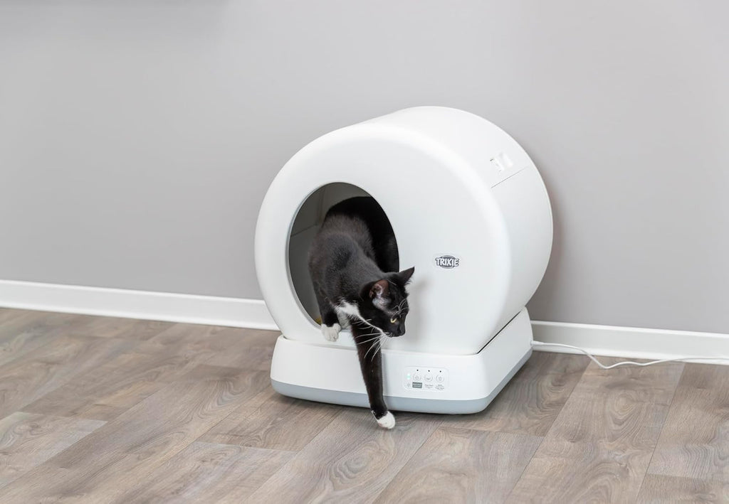 TRIXIE Lettiera autopulente per gatti 53 x 55,5 x 52 cm – per una pulizia duratura – pratica lettiera elettrica per gatti a partire da 1,5 kg / 4 mesi – silenziosa e sicura - 40040