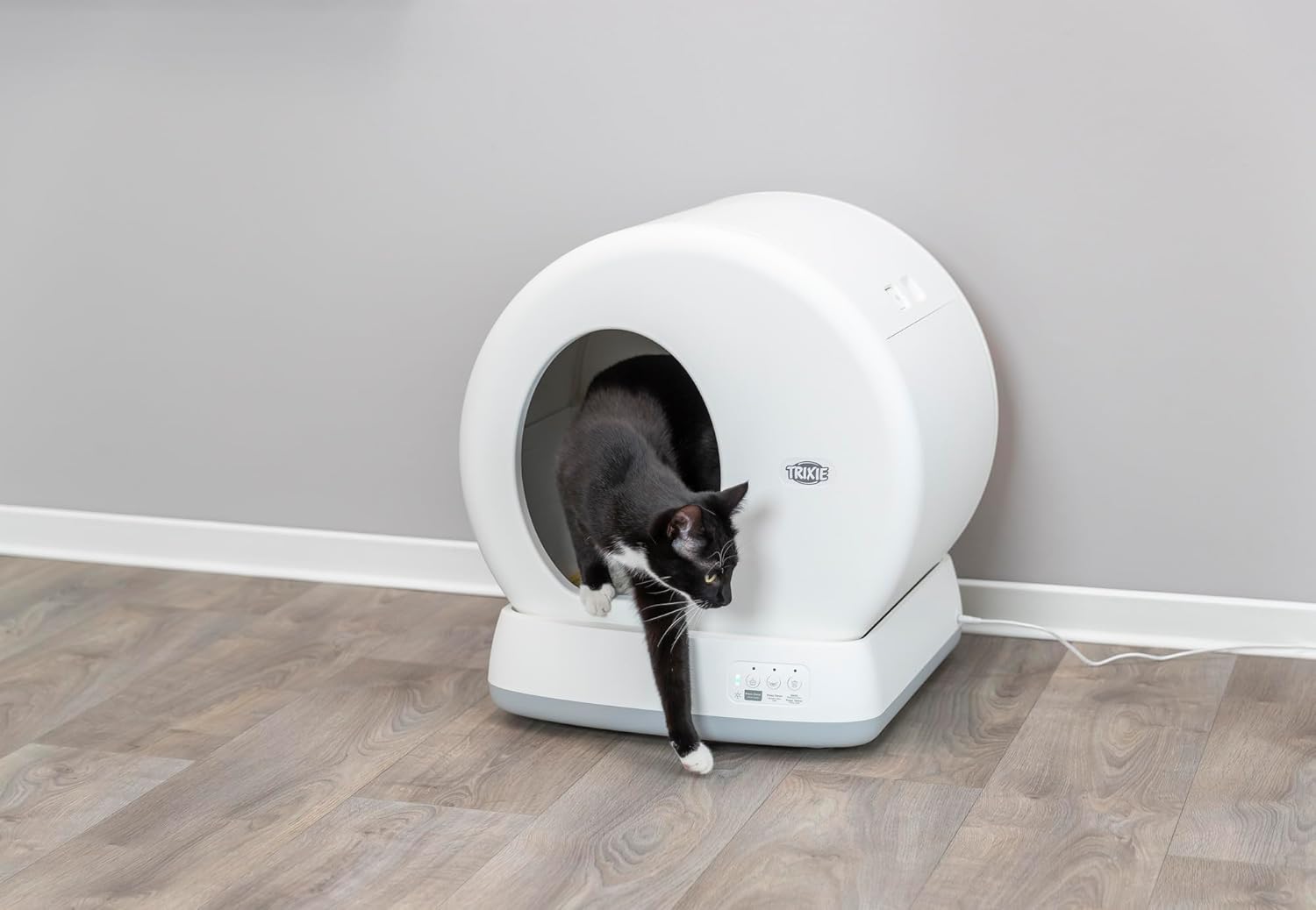 TRIXIE Lettiera autopulente per gatti 53 x 55,5 x 52 cm – per una pulizia duratura – pratica lettiera elettrica per gatti a partire da 1,5 kg / 4 mesi – silenziosa e sicura - 40040