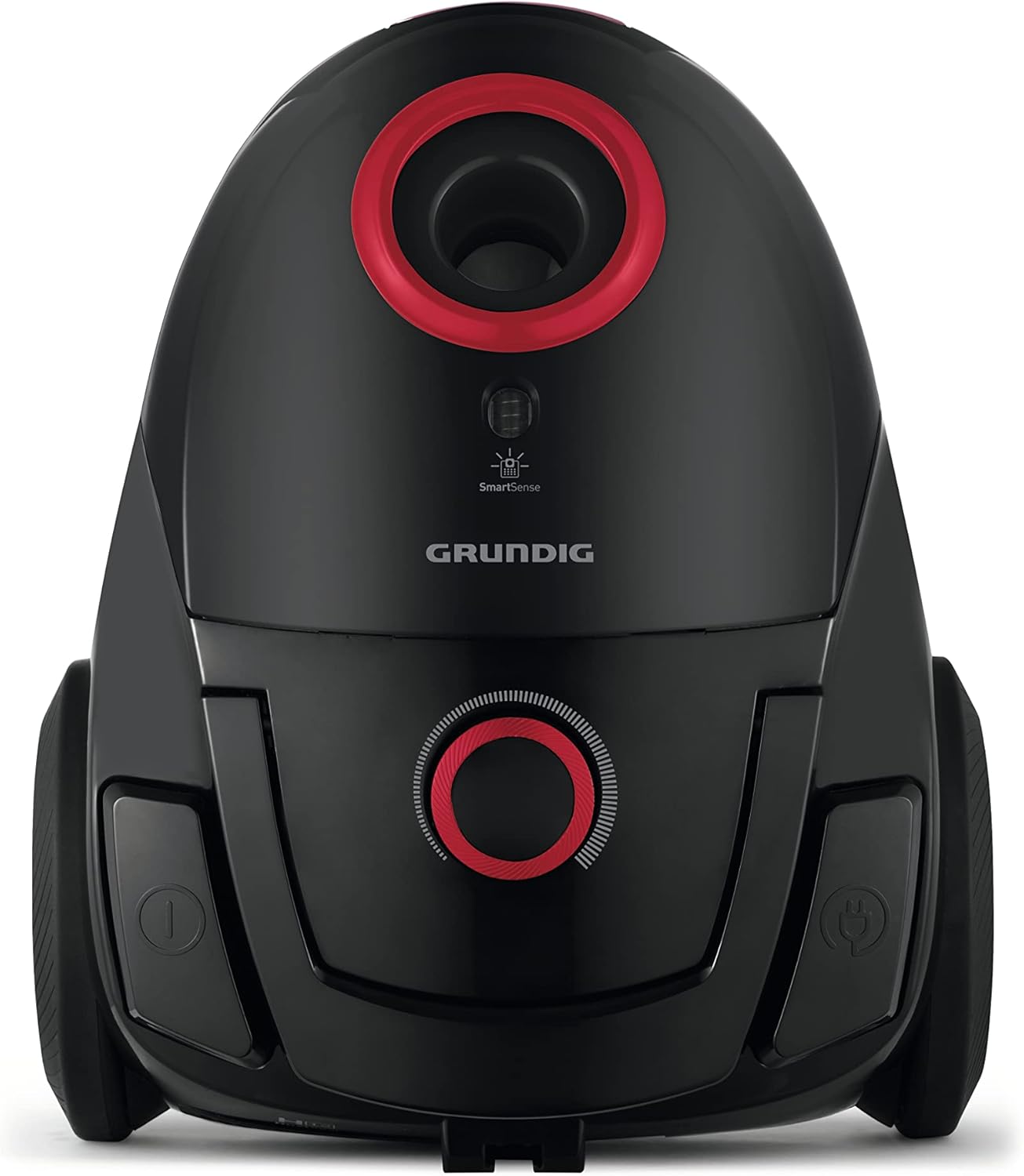 Grundig, VCC 3850 A Aspirapolvere a traino con sacco, 800 W, 2,1 L, Nero/Rosso