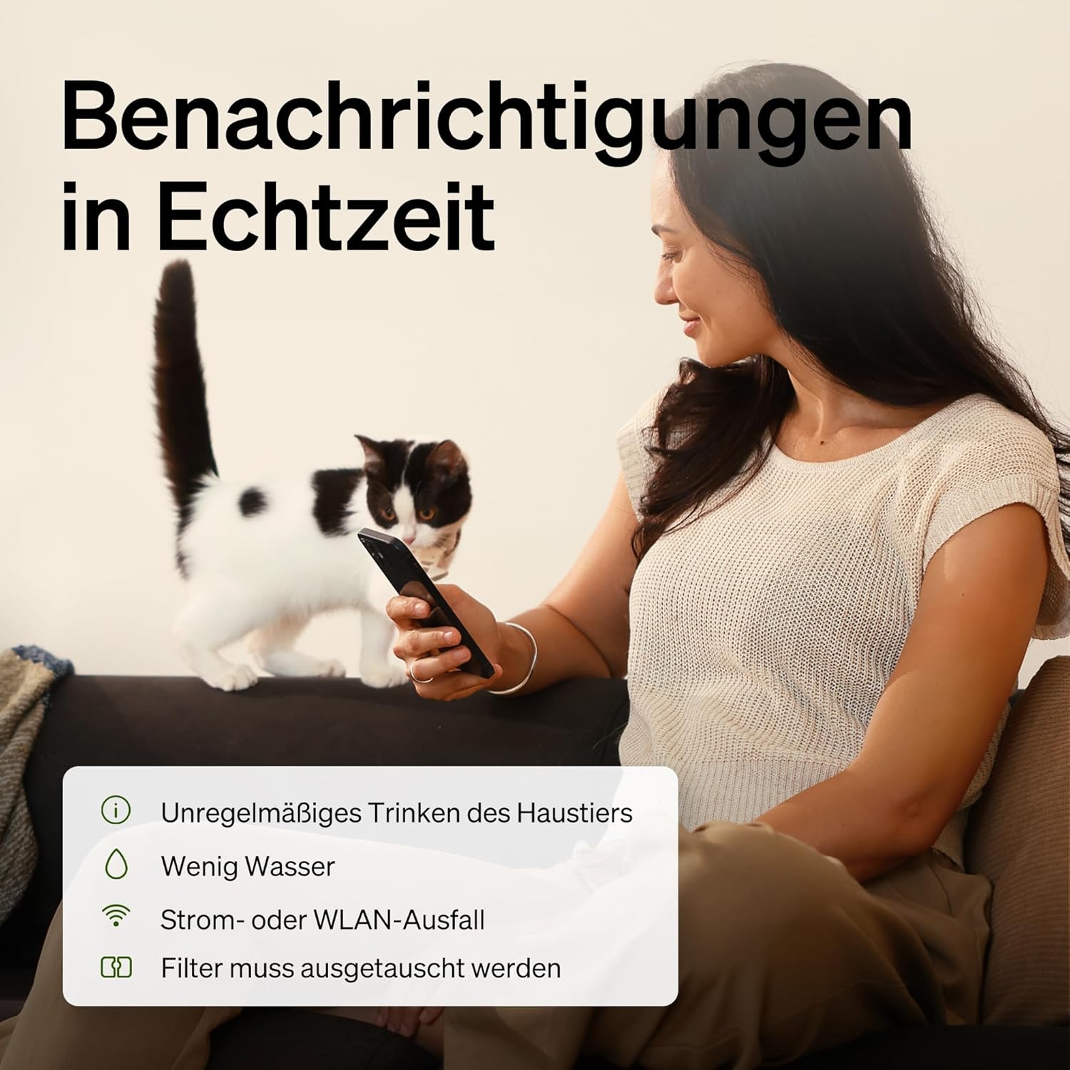 PETLIBRO Katzenbrunnen RFID-Haustieridentifikation Trinkbrunnen für Katze, 3L Dockstream App-Überwachung Katzentrinkbrunnen, Mehrere Haustiere Hydrationsüberwachung, mit Halsband-Tag, 2,4 Ghz Wi-Fi