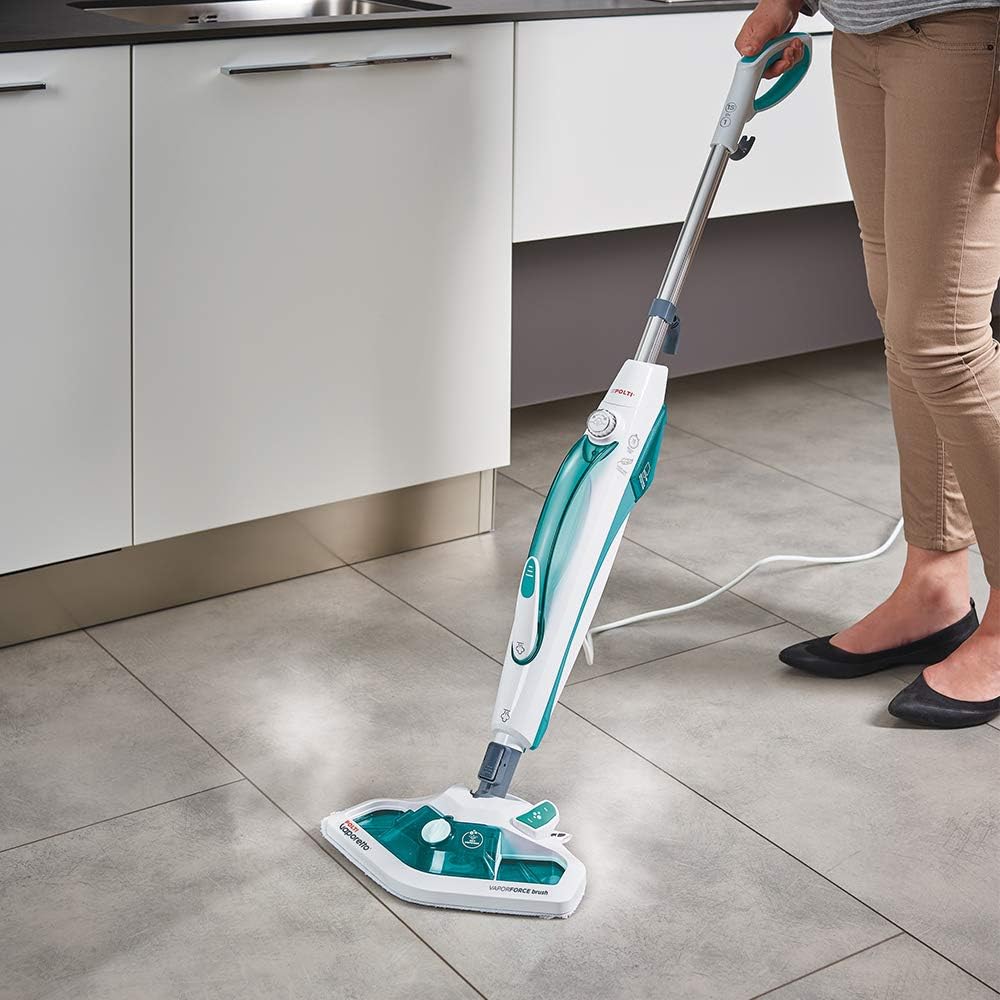 POLTI Vaporetto SV460_Double Dampfbesen, Doppelfunktion mit tragbarem Dampfreiniger, ttet und beseitigt 99,9%* der Viren, Keime und Bakterien, mit zuszlichen Wischtüchern, 17 Zubehrteile