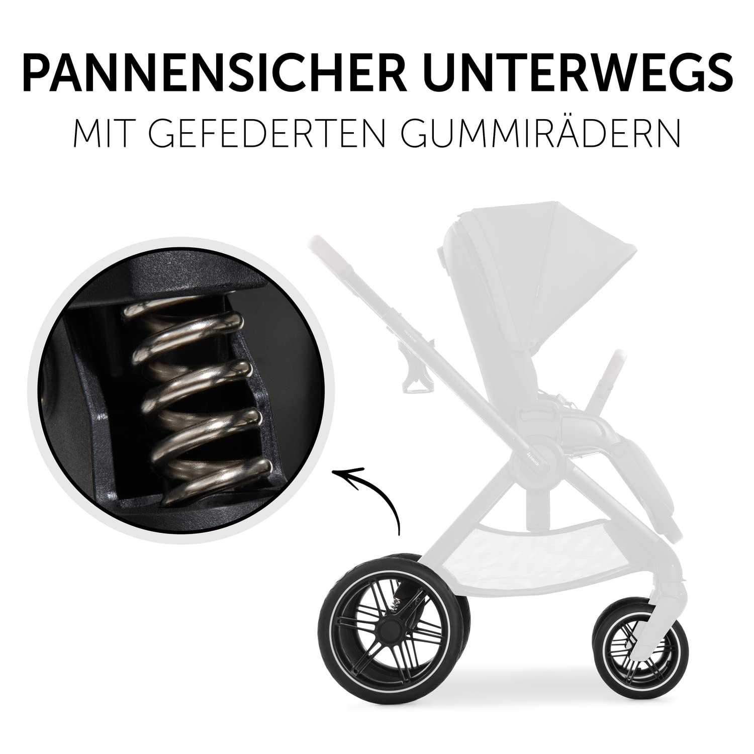 hauck Kinderwagen mit Beindecke Walk N Care ab Geburt bis 22 kg mit Liegefunktion, Becherhalter, Sitz Wendbar & Höhenverstellbar, Gummireifen, Teleskopgriff, UPF 50+, Zusammenklappbar (Dark Navy Blue9