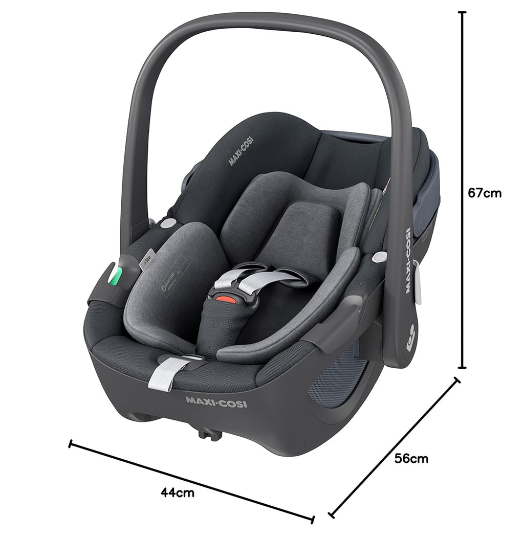 Maxi-Cosi Pearl 360 i-Size baby autositz, autositz 360 grad drehbar, 3 Monate - 4 Jahre (61-105 cm), Drehung mit nur einer Hand, ClimaFlow, Easy-In-Gurt, G-CELL, Authentic Black