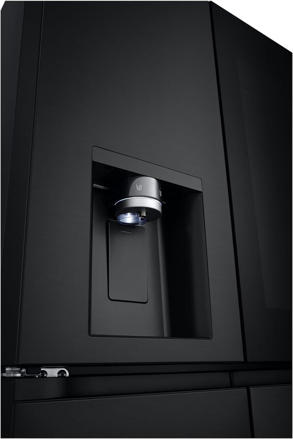 LG GMG861EPAE InstaView SLIM Multi-Door, Classe E, 508 L, Frigorifero Combinato, Erogatore di acqua, ghiaccio e ghiaccio tritato con UVnano, Total NoFrost, Compressore Smart Inverter, Wi-Fi, Colore Nero Opaco