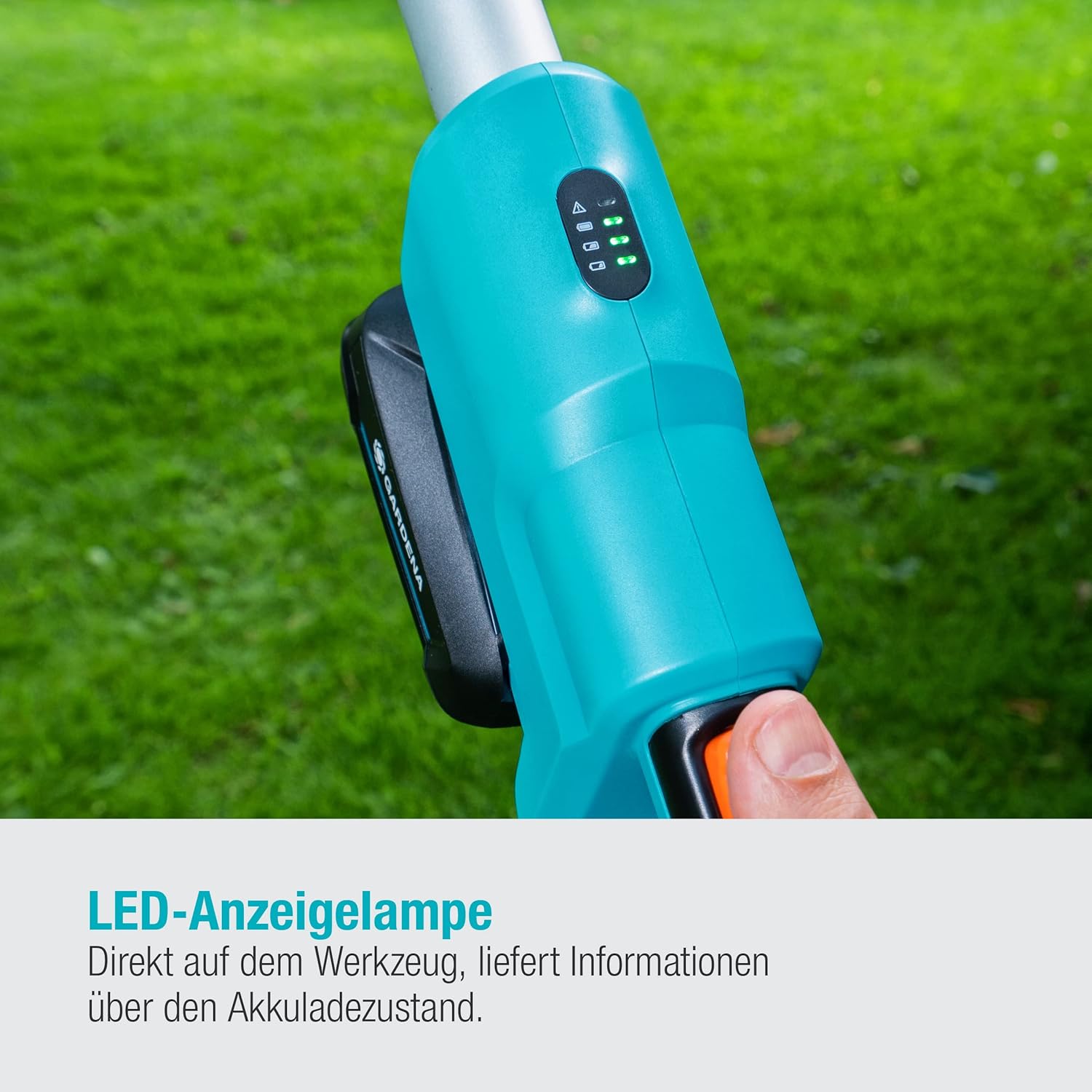 Gardena Tagliasiepi Telescopico a Batteria THS 42/18V P4A Set Pronto all'Uso: Tagliasiepi fino a 3 m di portata, lama da 42 cm, testa orientabile, incl. batteria 18V P4A (14732-20)