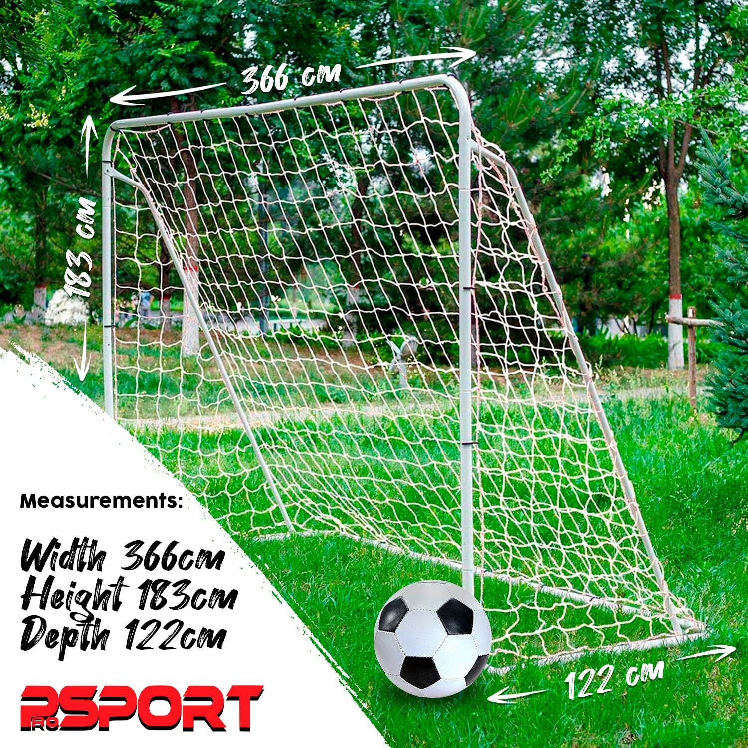 Prosport Fuballtor Official 366 x 183 cm