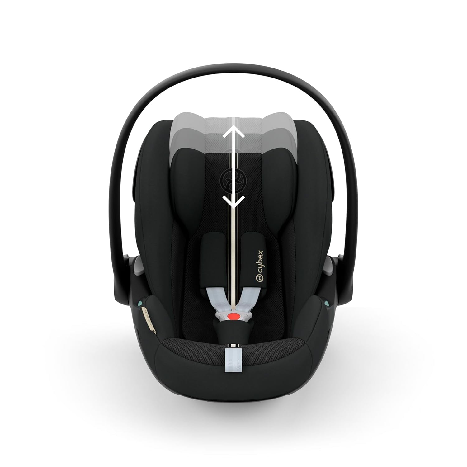 CYBEX Gold Babyschale Cloud G i-Size Plus, Inkl. Neugeboreneneinlage, Ab Geburt bis ca. 24 Monate, Für Kinder ab 40 cm bis 87 cm, Max. 13 kg, Moon Black