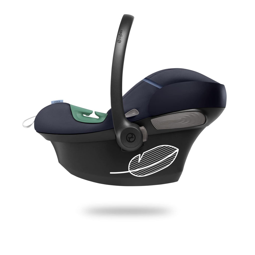 CYBEX Gold Babyschale Aton S2 i-Size, Ab Geburt bis ca. 24 Monate, Max. 13 kg, Inkl. Neugeboreneneinlage, SensorSafe kompatibel, Ocean Blue
