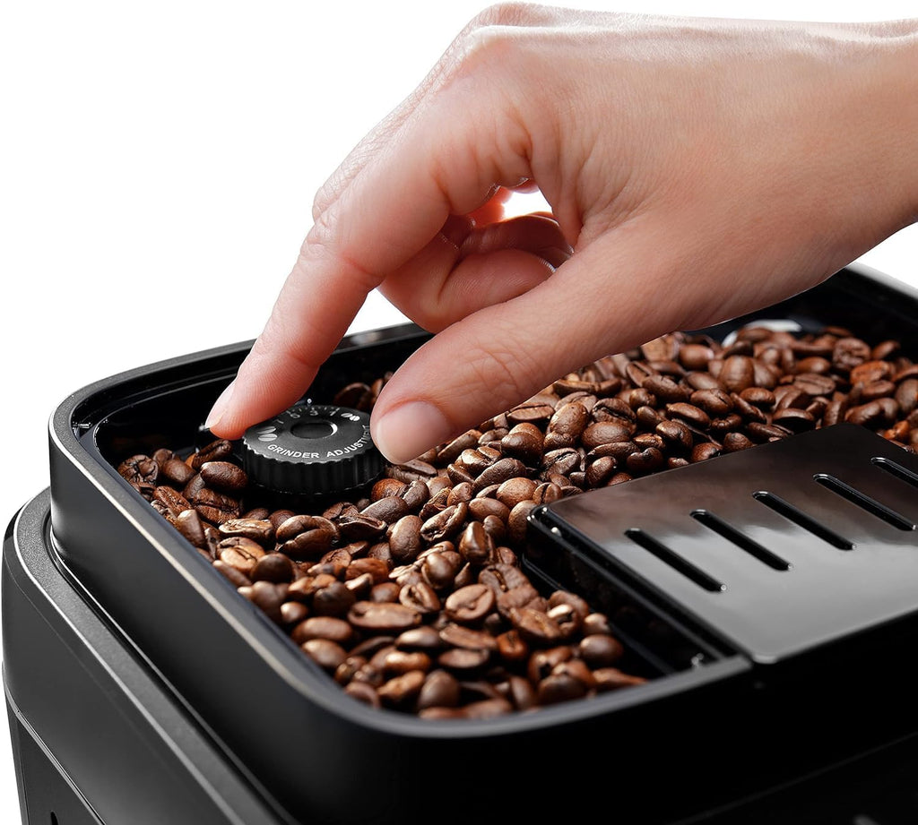 De'Longhi Magnifica Evo ECAM 292.81.B Macchina da caffè automatica con sistema LatteCrema per il latte, 7 tasti a selezione diretta per cappuccino, espresso e altre specialità di caffè, funzione 2 tazze, nero