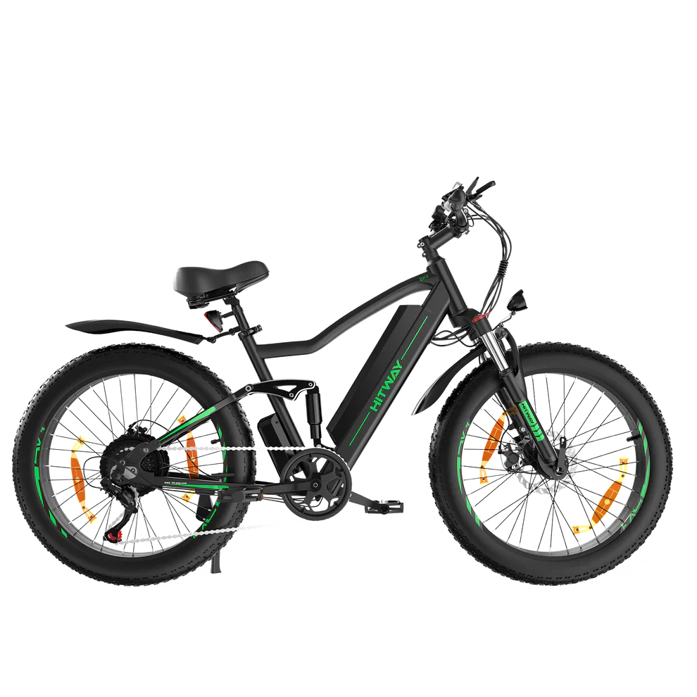 Bicicletta Elettrica Hitway BK9 - Motore 500W, 48V 15Ah, Pneumatici Fat 26 x 4.0 - E-Bike da Montagna All-Terrain