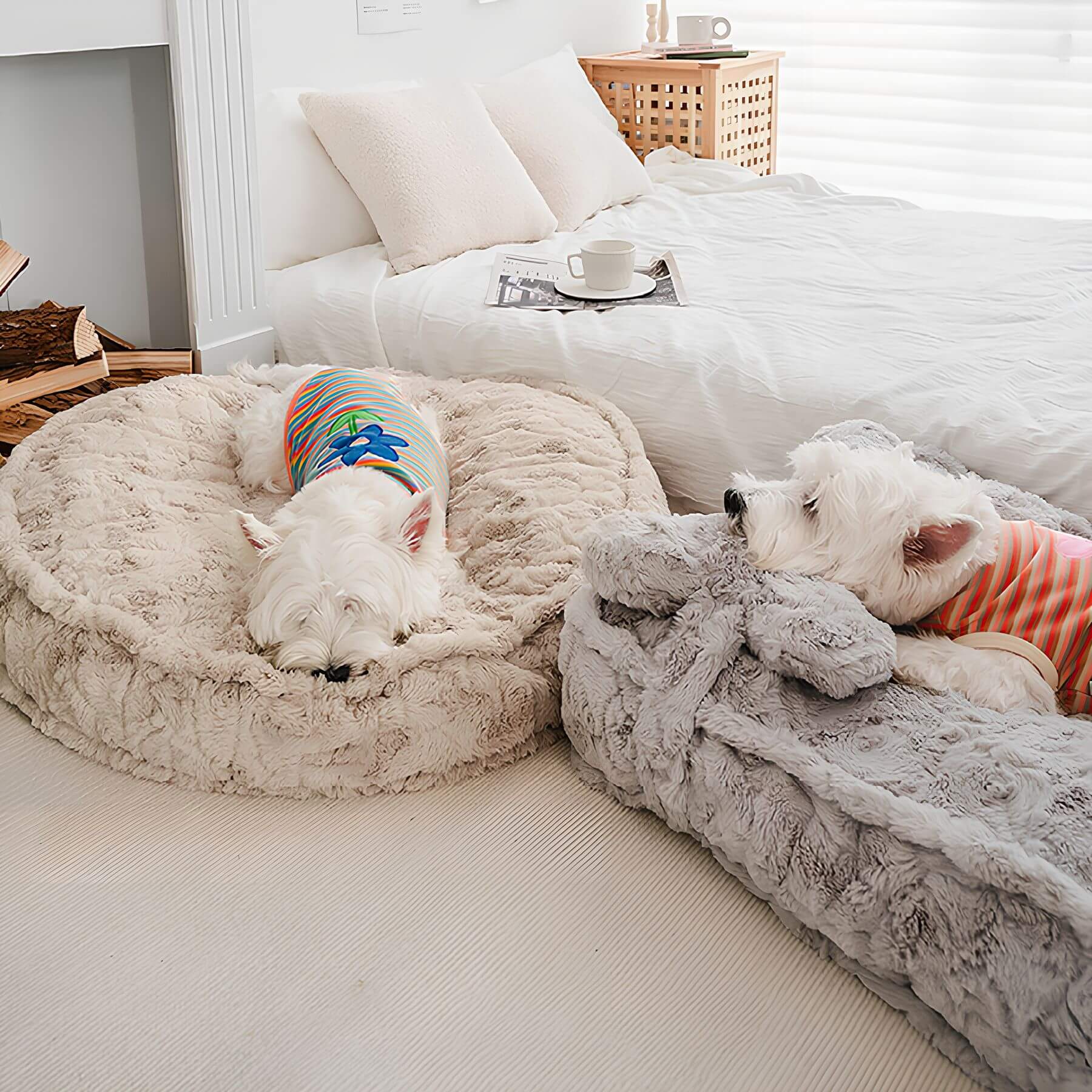 Dog Bed in Bone Shape – Soft Sleeping Nest for Comfort and Relaxation
