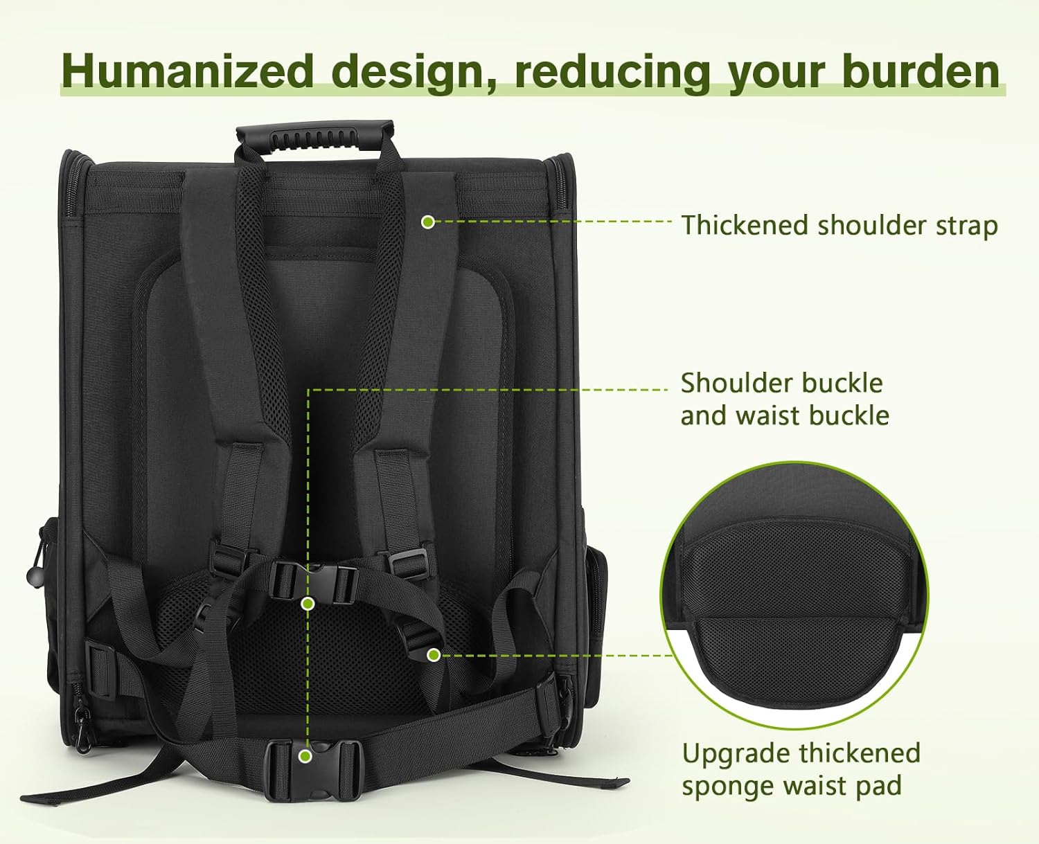 pecute Haustier Rucksack mit Netzfenster, Tragbare und Faltbare Katzentasche, Atmungsaktive und Leichte Hundetasche, Wasserdichtes Oxford-Tuch mit Viel Platz, Multifunktionales Rutschfestes Grau XL