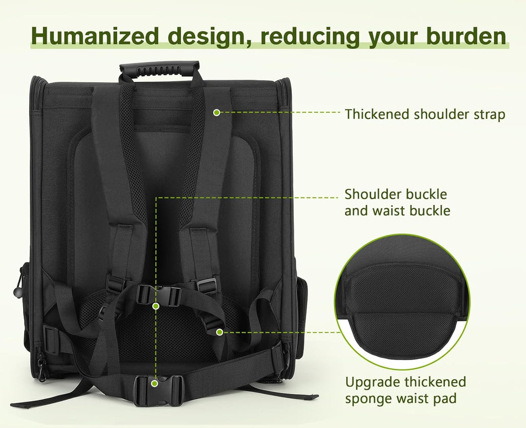 pecute Haustier Rucksack mit Netzfenster, Tragbare und Faltbare Katzentasche, Atmungsaktive und Leichte Hundetasche, Wasserdichtes Oxford-Tuch mit Viel Platz, Multifunktionales Rutschfestes Grau XL