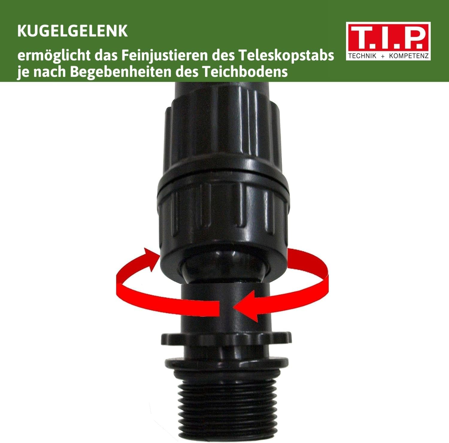 T.I.P. Teichpumpe - Bachlaufpumpe (20.000 l Teichvolumen, 8.000 l/h Fördermenge, 4,5 m Förderhöhe, Auch für Wasserfälle und Filtersysteme, intregrierter Förderleistungsregler) BPF 8000 E, 30428