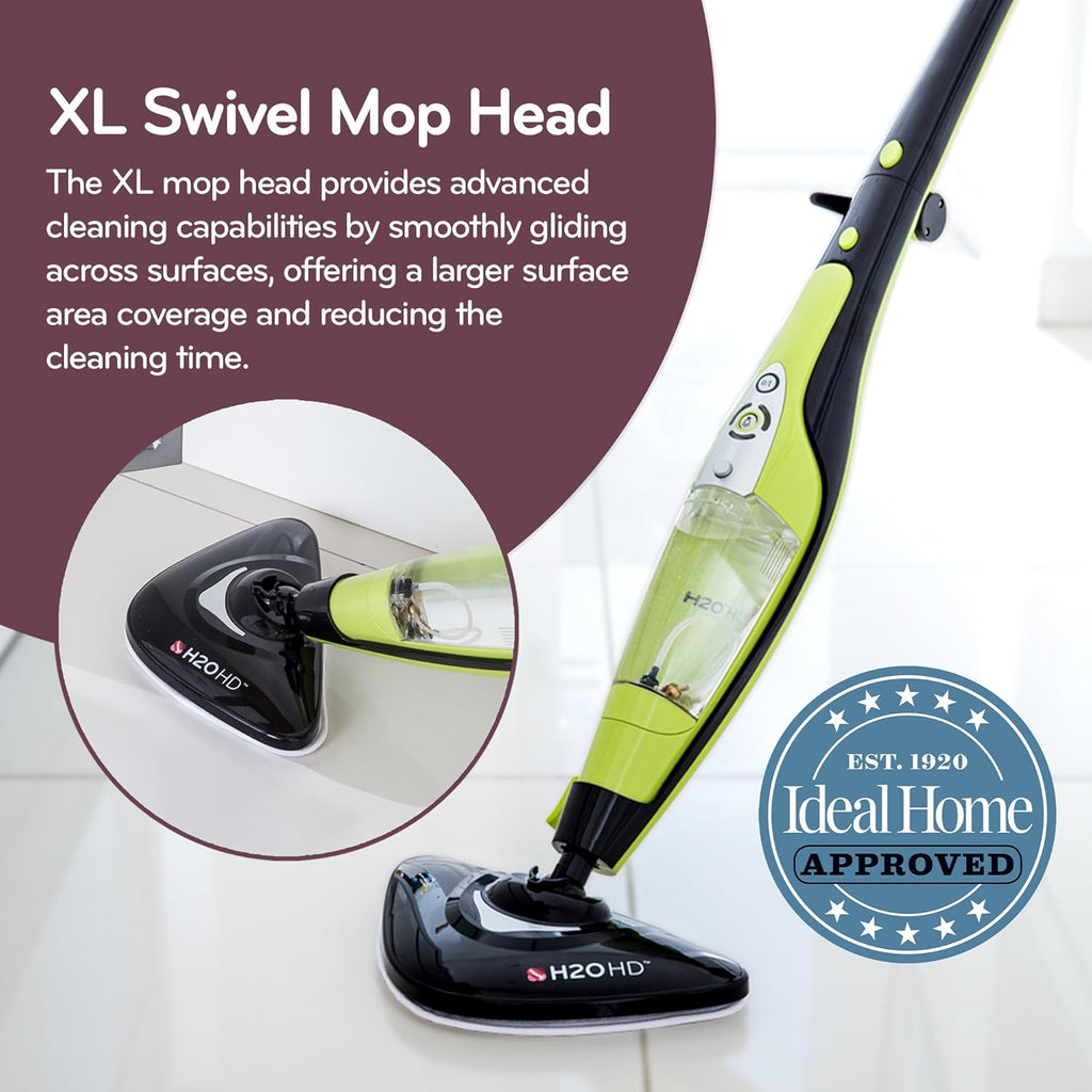 H2O HD Scopa a vapore e pulitore a vapore - Uccide il 99,9% dei batteri senza detergenti chimici (H20 HD Steam Mop & Steam Cleaner)