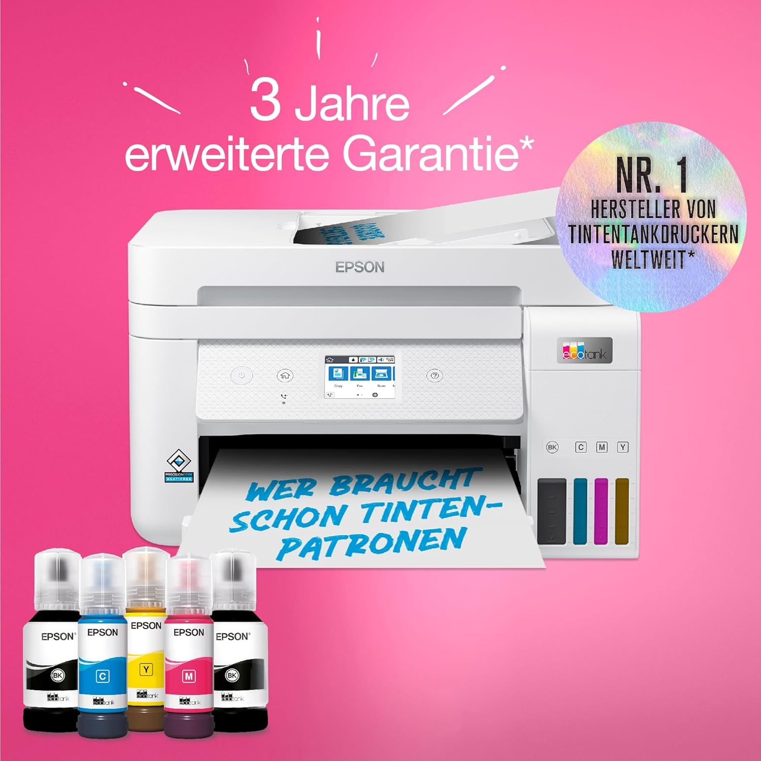 Epson EcoTank ET-4800 Stampante multifunzione A4 con serbatoio di inchiostro e Wi-Fi, con inchiostro incluso per un massimo di 3 anni