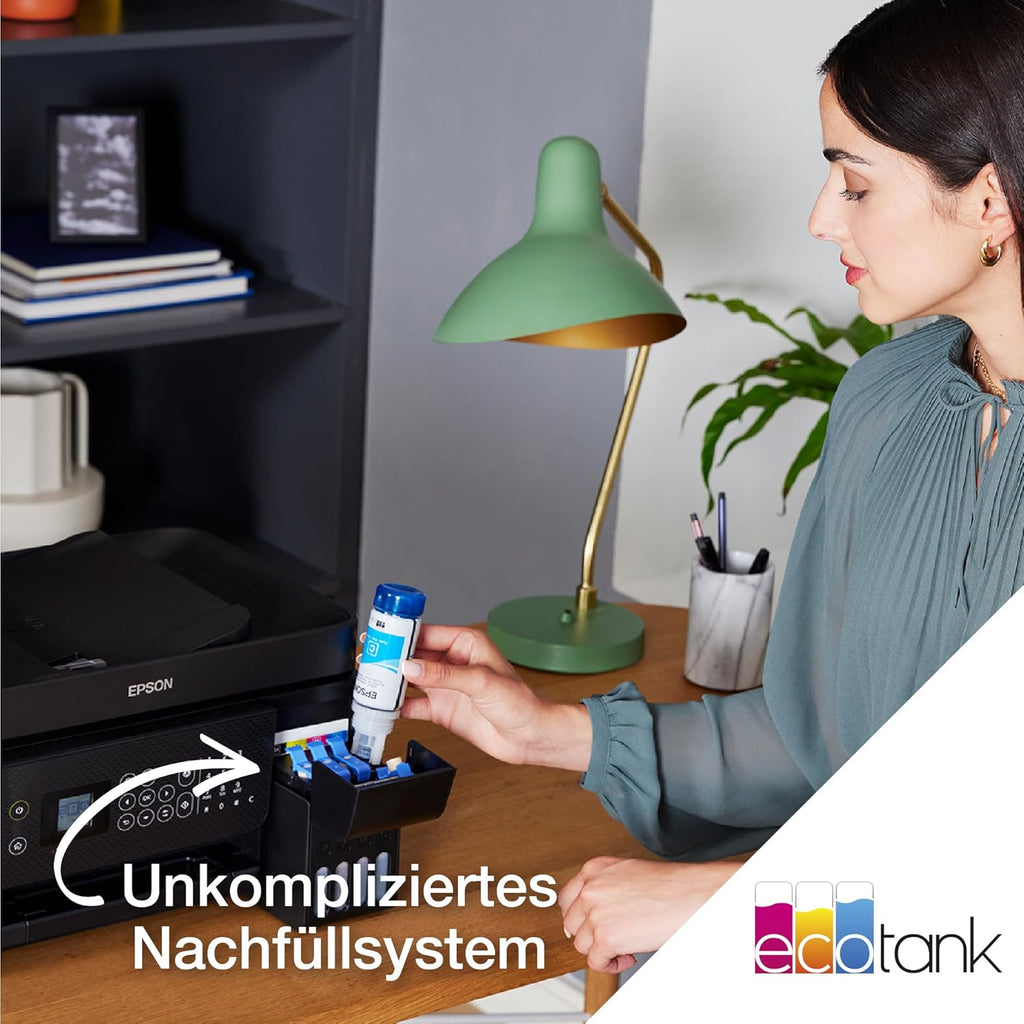 Epson EcoTank ET-4800 Stampante multifunzione A4 con serbatoio di inchiostro e Wi-Fi, con inchiostro incluso per un massimo di 3 anni
