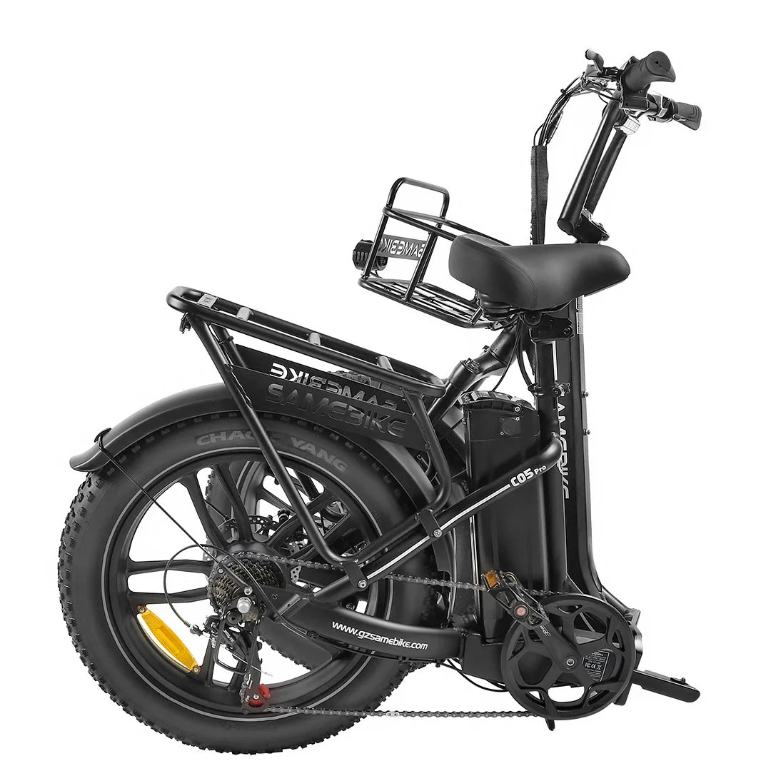 SAMEBIKE C05 Pro E-Bike Fat Tire pieghevole con telaio a passo basso, batteria 36V 13Ah e motore 500W