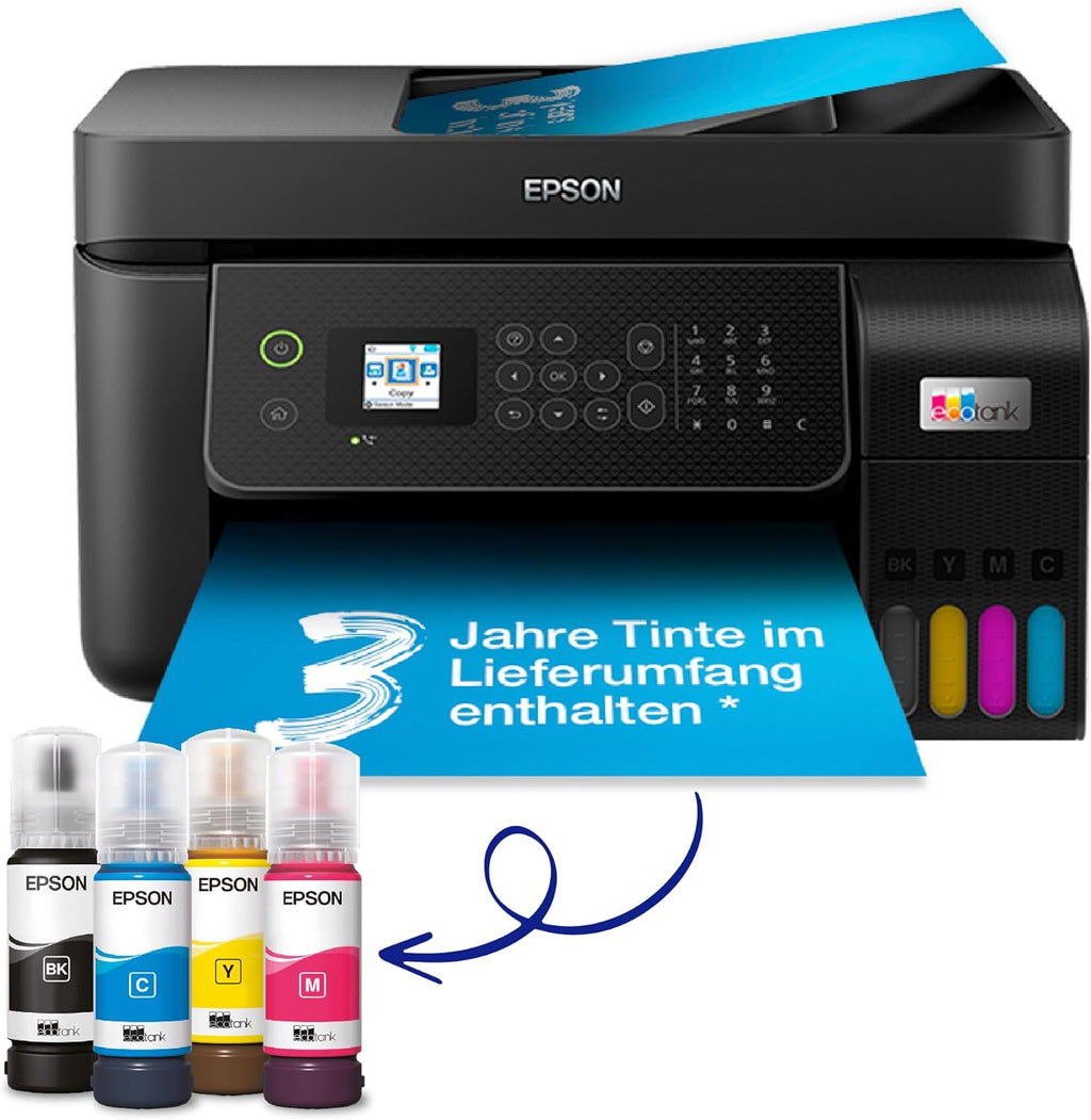 Epson EcoTank ET-4800 Stampante multifunzione A4 con serbatoio di inchiostro e Wi-Fi, con inchiostro incluso per un massimo di 3 anni