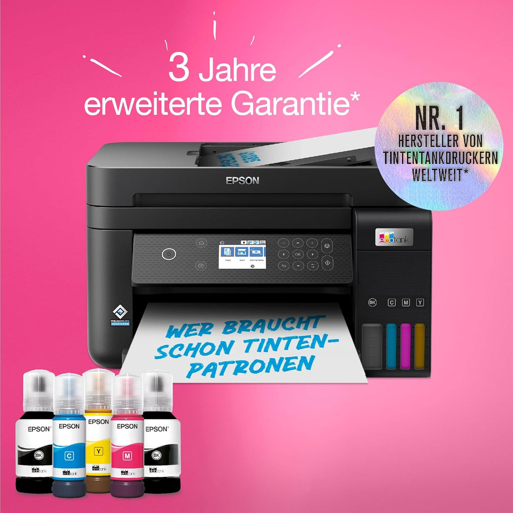 Epson EcoTank ET-4800 Stampante multifunzione A4 con serbatoio di inchiostro e Wi-Fi, con inchiostro incluso per un massimo di 3 anni