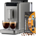 Tchibo Macchina da caffè automatica Esperto2 Caffè con funzione 2 tazze per Caffè Crema ed Espresso, Nero Granito - INCLUSO set di prova caffè GRATUITO