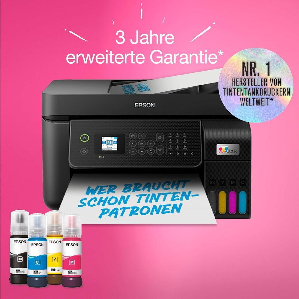 Epson EcoTank ET-4800 Stampante multifunzione A4 con serbatoio di inchiostro e Wi-Fi, con inchiostro incluso per un massimo di 3 anni