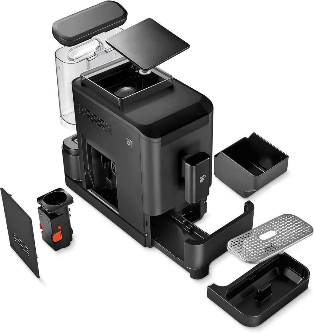 Tchibo Macchina da caffè automatica Esperto2 Caffè con funzione 2 tazze per Caffè Crema ed Espresso, Nero Granito - INCLUSO set di prova caffè GRATUITO