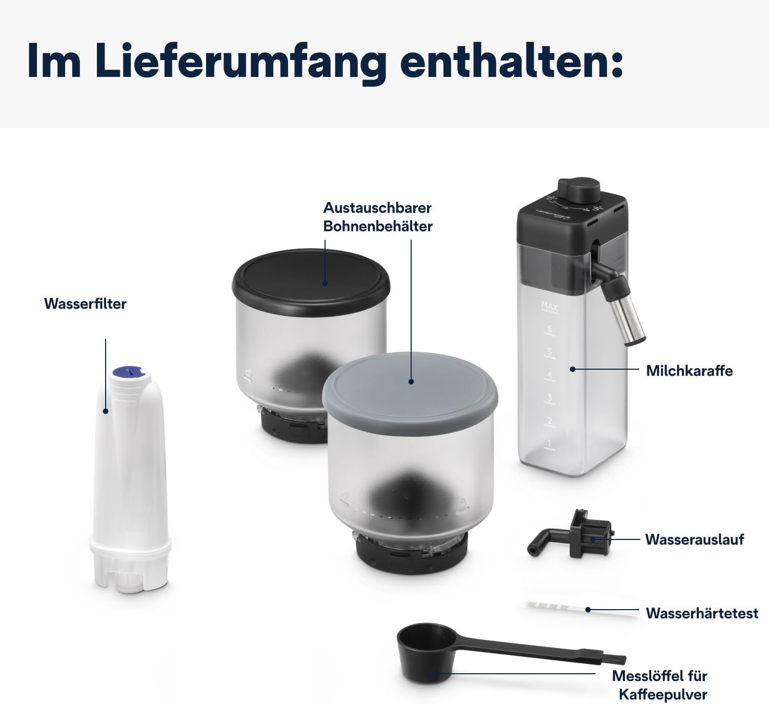De'Longhi Rivelia EXAM440.35.BG Macchina da caffè automatica con lancia vapore, contenitore chicchi intercambiabile, 8 bevande a base di caffè one-touch, funzione Extra Shot, display touch da 3,5 pollici, Beige