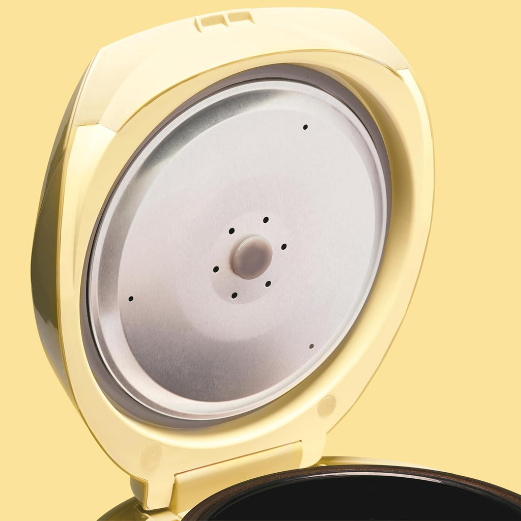 REISHUNGER Cuociriso digitale piccolo, nero | Da 0,6 L fino a 3 persone | Funzione mantenimento calore, timer e pentola premium | Multicooker e vaporiera piccoli, 8 programmi, tecnologia a 7 fasi