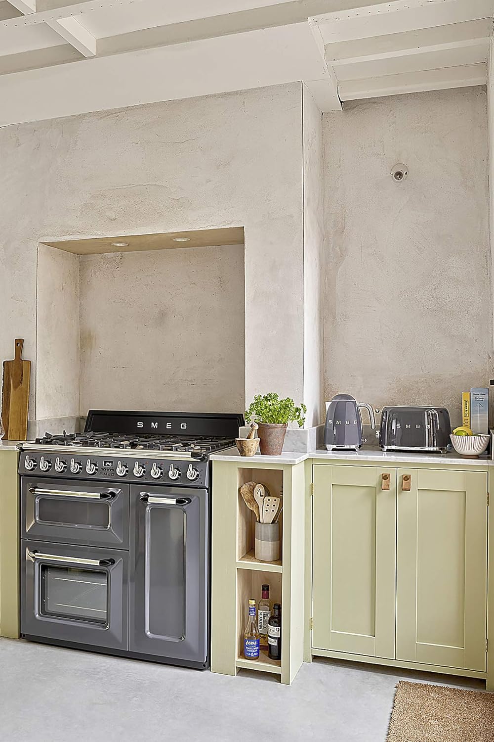 Smeg, 2x2 TSF01CREU - Tostapane, 2 scomparti per 2 fette, 6 livelli di doratura, funzione riscaldamento, funzione scongelamento e bagel, vassoio raccoglibriciole, 950W, Crema