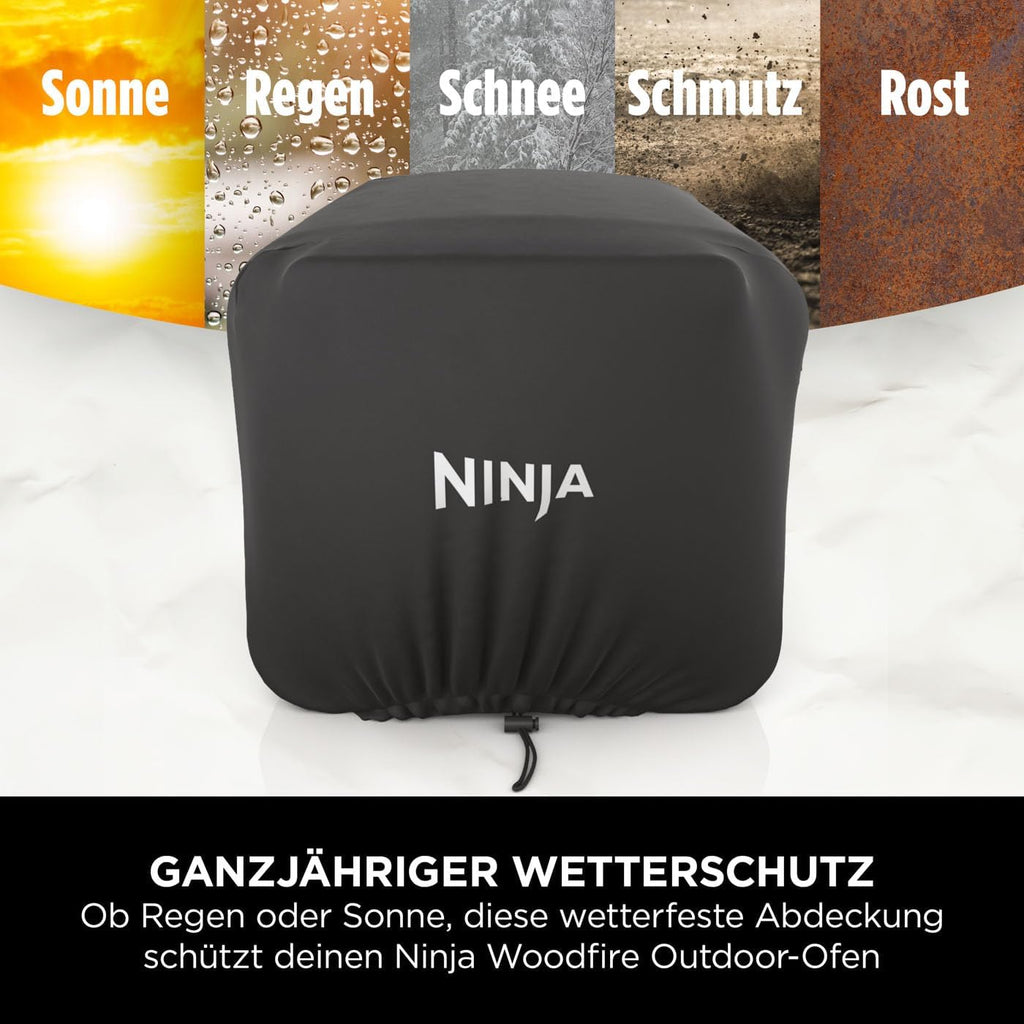 Ninja Woodfire verstellbarer Ständer und Beistelltisch, Außenofen- und Grillständer, robuster Outdoor-Kochtisch und Pizzaofenständer, Schwarz 4718J800EUUK
