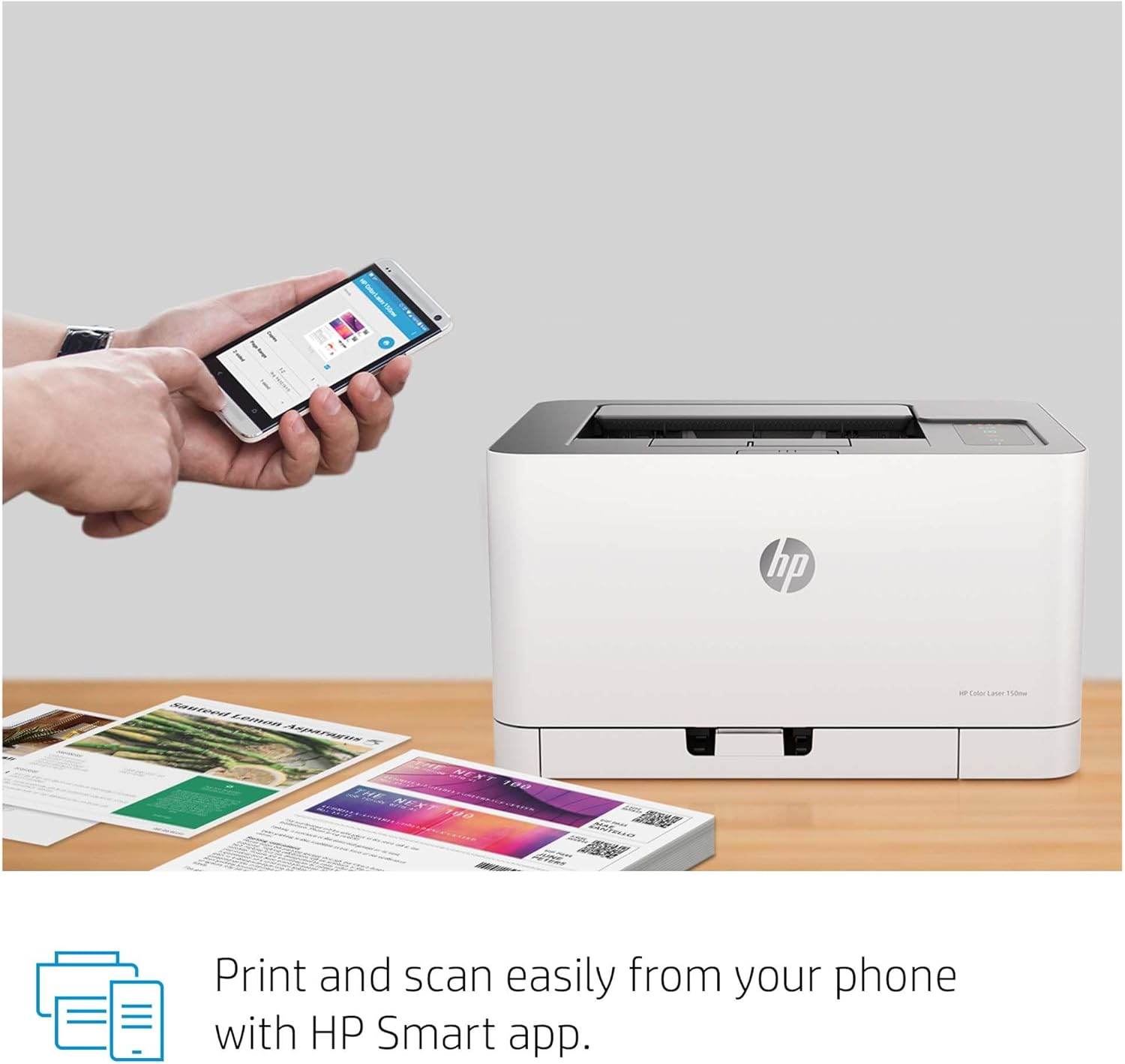 Stampante multifunzione laser a colori HP Color Laser MFP 179fwg, stampa, copia, scansione, fax, alimentatore automatico di documenti, Wi-Fi, Ethernet, USB, app HP Smart