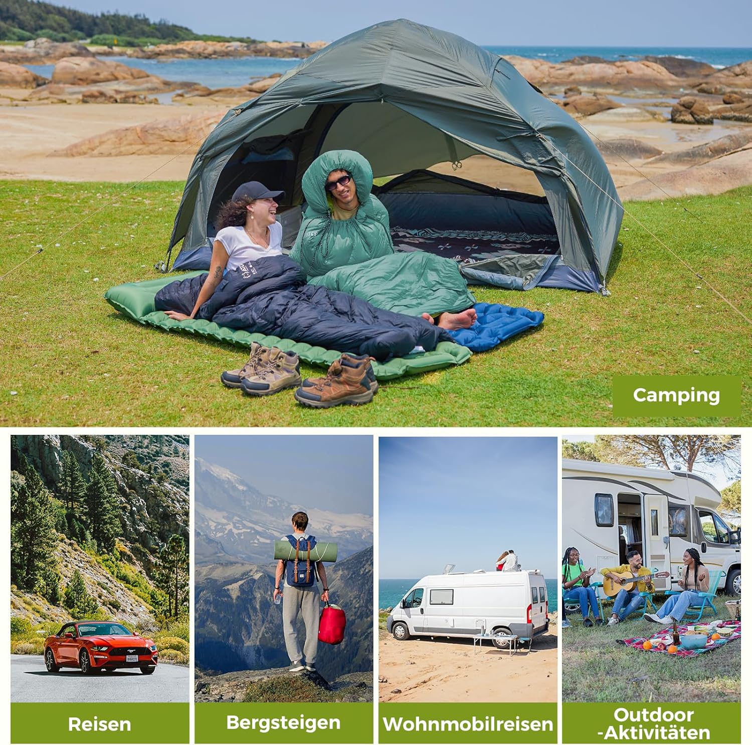 ATEPA Daunenschlafsack Winter Outdoor,Daunenschlafsack, Übergröße Ultraleichter, 3 Jahreszeiten Warm, XXL Leichtgewicht, großartiger Komfort, Ideal für Rucksacktouren Erwachsene Camping, Wandern