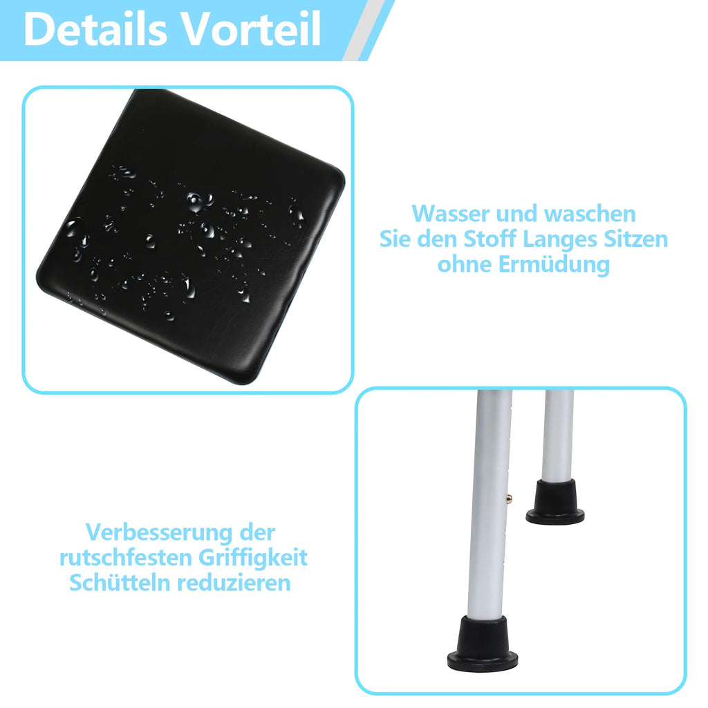 Sonnewelt Sedia comoda regolabile in altezza con sedia WC inclusa
