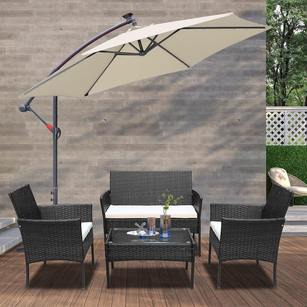 Sonnewelt Salotto da giardino in polyrattan