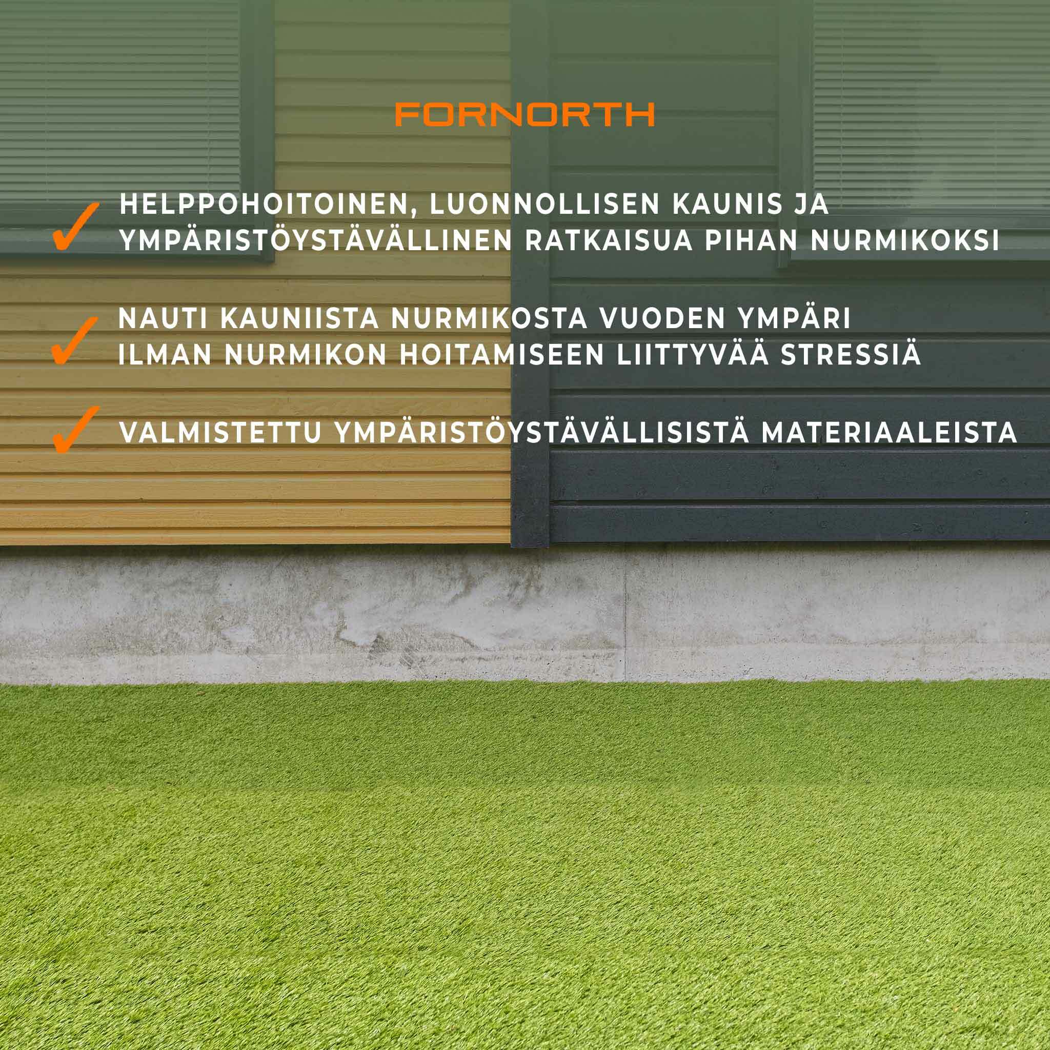 Fornorth Kunstrasen Natur 34 mm, Rolle 1 x 10 m